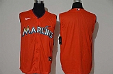 Marlins Blank Orange Nike Cool Base Sleeveless Jersey,baseball caps,new era cap wholesale,wholesale hats